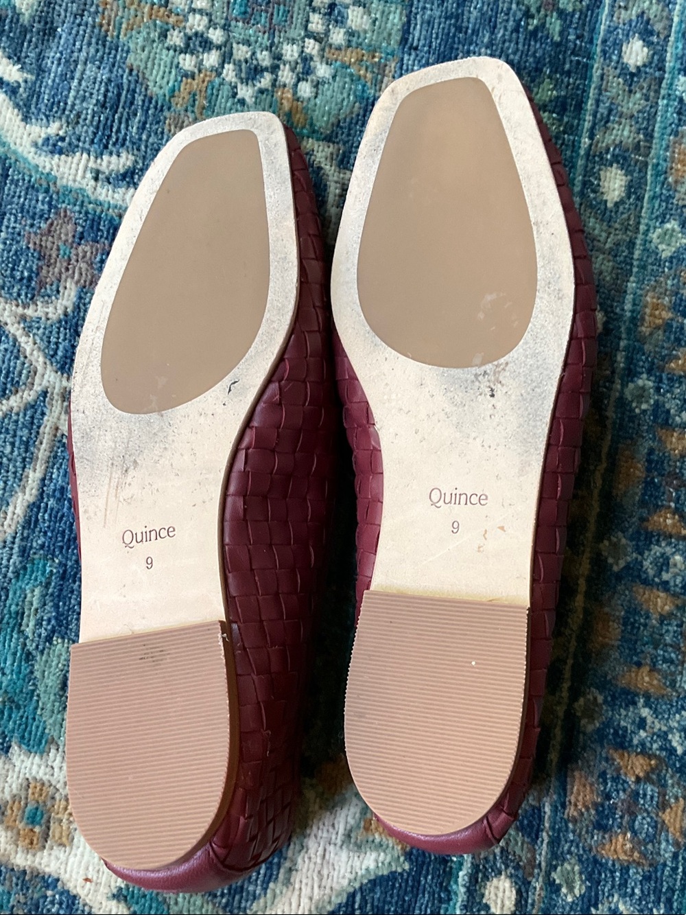 Quince Woven Ballet Flats in Burgundy - Picture 3 of 4